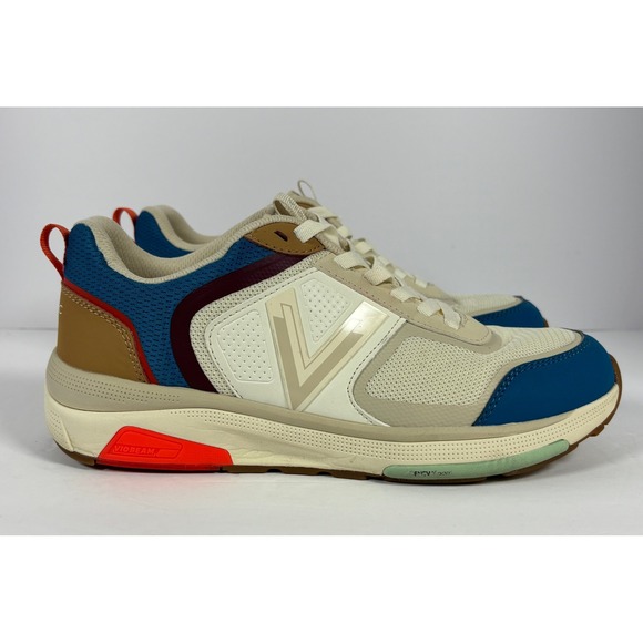 Vionic Shoes - Vionic Strider Multi Color Walking Sneakers Cream Blue Red WSTRIDER Womens 8.5